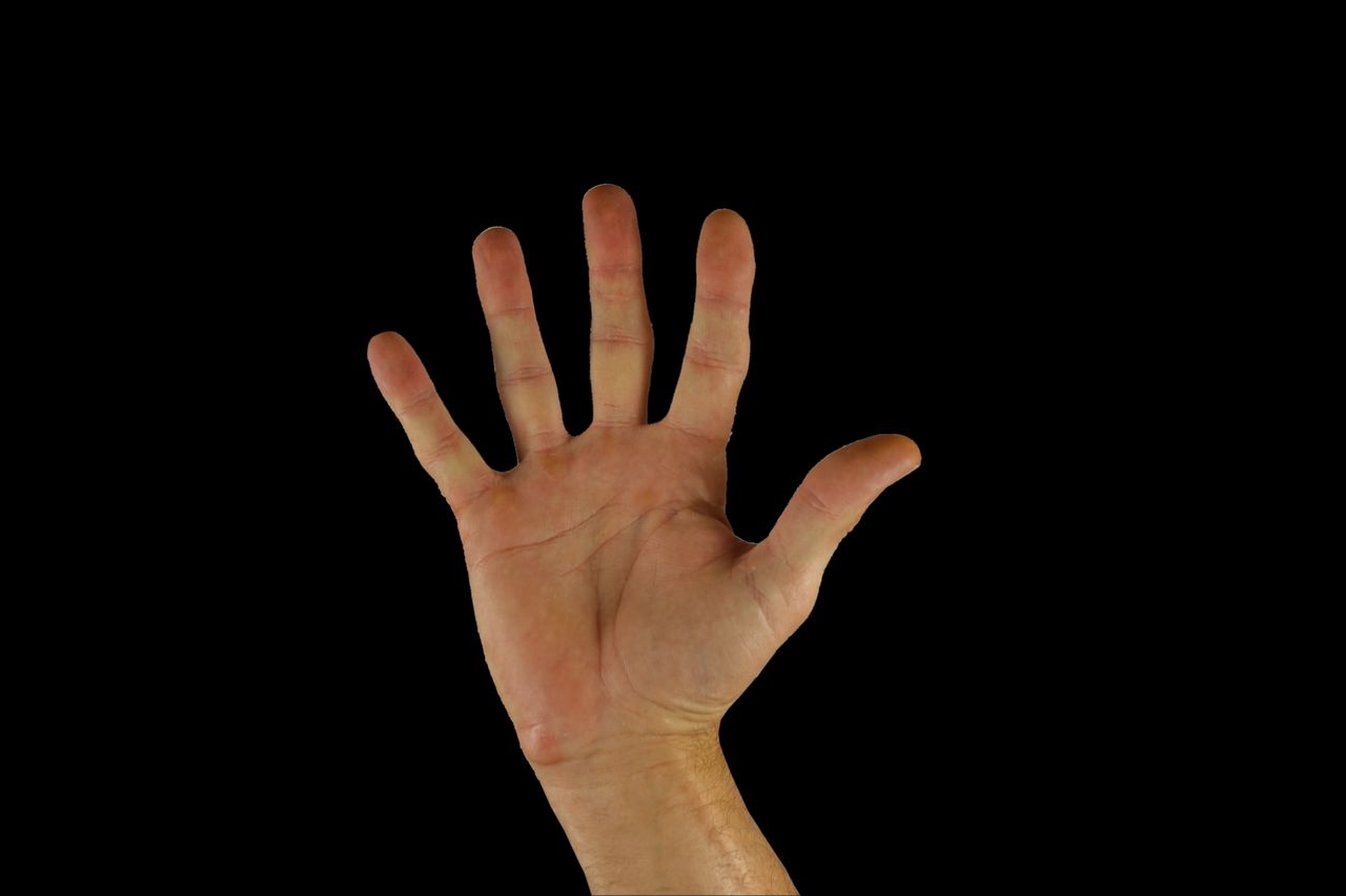 Fünf Finger einer Hand